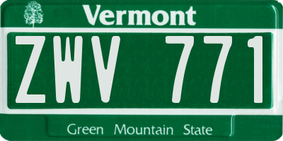 VT license plate ZWV771