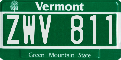 VT license plate ZWV811