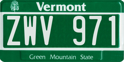 VT license plate ZWV971