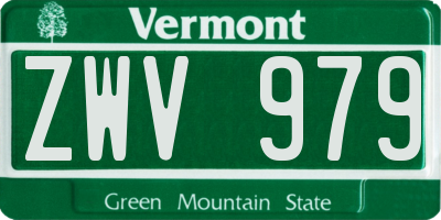 VT license plate ZWV979