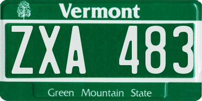 VT license plate ZXA483