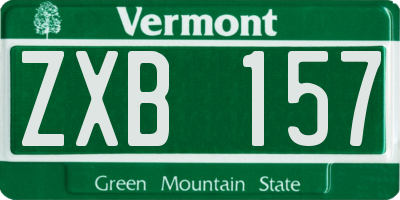 VT license plate ZXB157