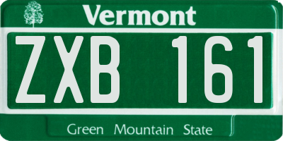 VT license plate ZXB161
