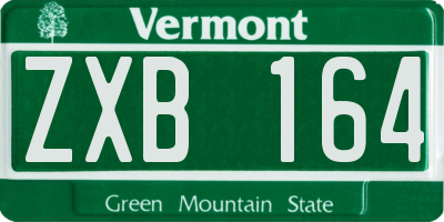 VT license plate ZXB164
