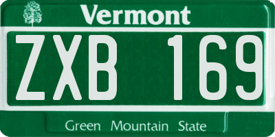 VT license plate ZXB169