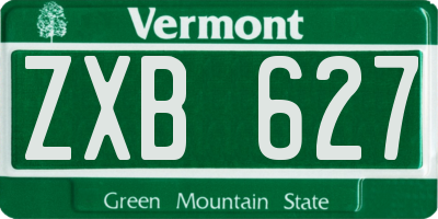 VT license plate ZXB627