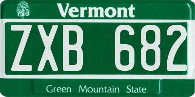 VT license plate ZXB682