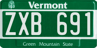 VT license plate ZXB691