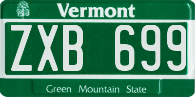 VT license plate ZXB699