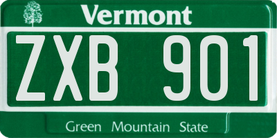 VT license plate ZXB901