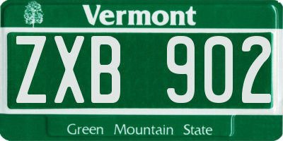 VT license plate ZXB902