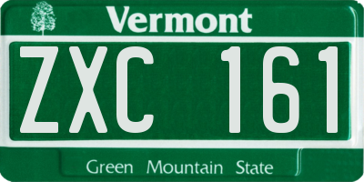 VT license plate ZXC161
