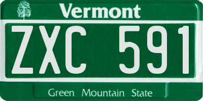 VT license plate ZXC591
