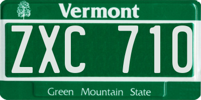 VT license plate ZXC710