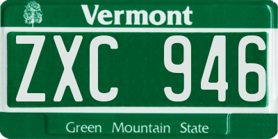 VT license plate ZXC946