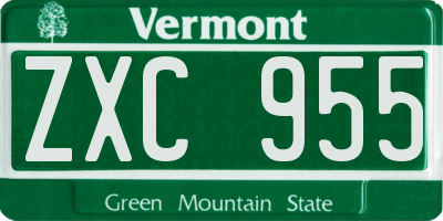 VT license plate ZXC955