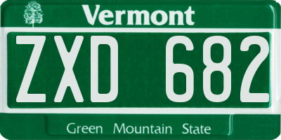 VT license plate ZXD682