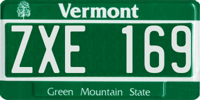 VT license plate ZXE169