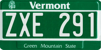 VT license plate ZXE291