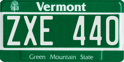 VT license plate ZXE440