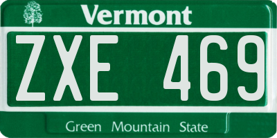 VT license plate ZXE469