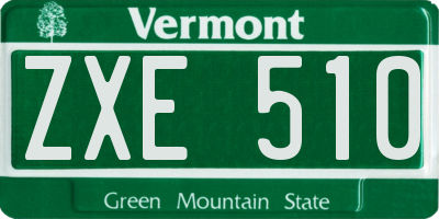 VT license plate ZXE510