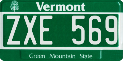 VT license plate ZXE569