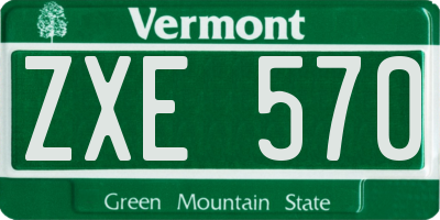 VT license plate ZXE570