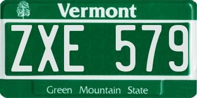 VT license plate ZXE579