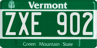 VT license plate ZXE902
