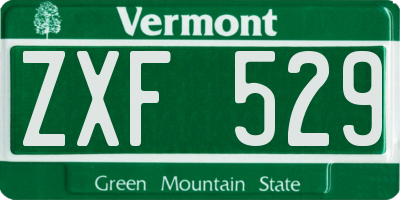VT license plate ZXF529