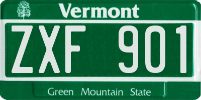 VT license plate ZXF901