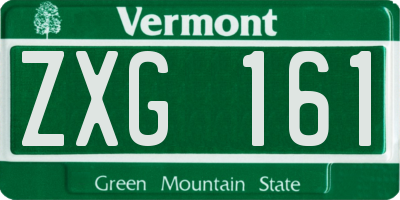 VT license plate ZXG161