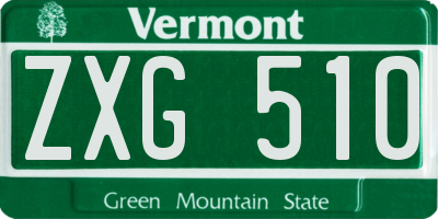 VT license plate ZXG510