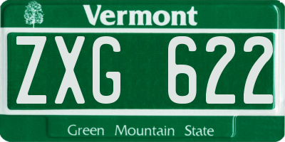 VT license plate ZXG622