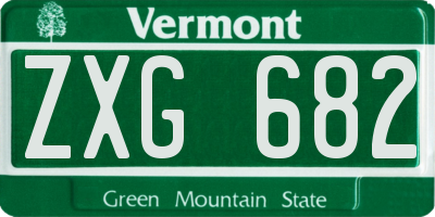 VT license plate ZXG682