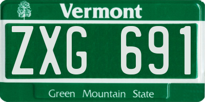 VT license plate ZXG691