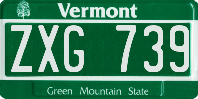 VT license plate ZXG739