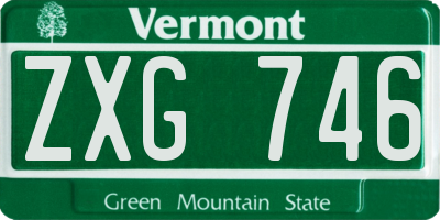 VT license plate ZXG746