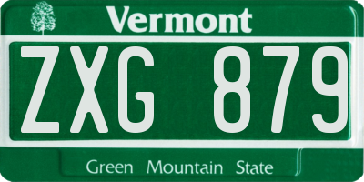 VT license plate ZXG879