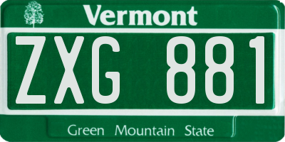 VT license plate ZXG881