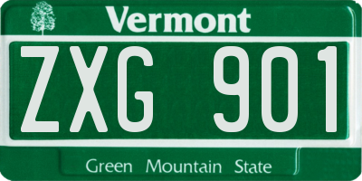 VT license plate ZXG901