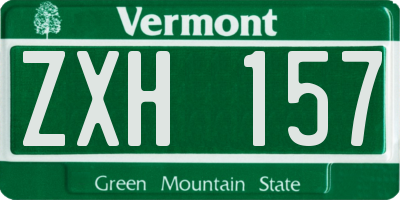 VT license plate ZXH157