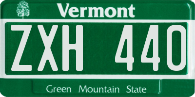 VT license plate ZXH440