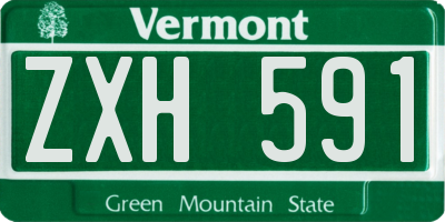 VT license plate ZXH591