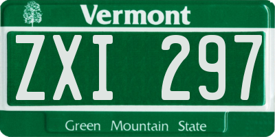 VT license plate ZXI297