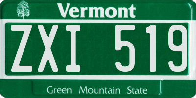 VT license plate ZXI519