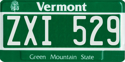 VT license plate ZXI529