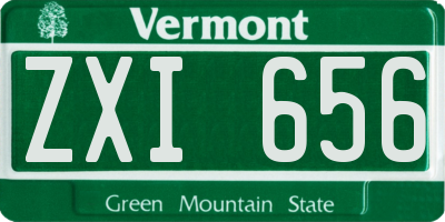 VT license plate ZXI656