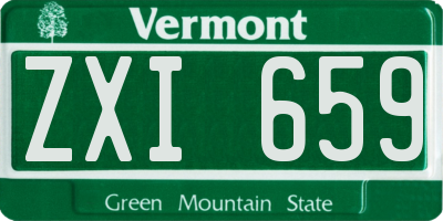 VT license plate ZXI659